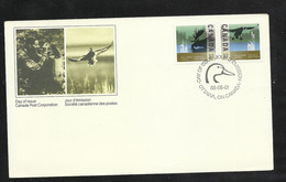 Canada  Lettre Premier Jour FDC Ottawa Le 01/08/1988 Paire N°1046/47 Canard  Et Orignal   B/TB Voir Scan Soldé !! - 1981-1990