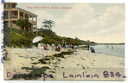 - 290 - NASSAU - ( Bahamas ), Hog Island Beach, Carte Ancienne Rare, Non écrite, épaisse, Belle Animation, TTBE, Scans. - Bahama's