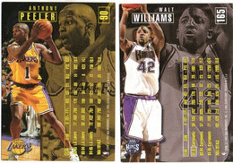2 Cartes Panini   Basket Ball  N:90*  Anthony Peeler  & N: 165  Williams Walt* Fleer /1995.1996 - Basket-ball