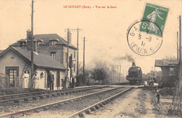 CPA 27 LE GOULET VUE SUR LA GARE TRAIN - Sonstige & Ohne Zuordnung