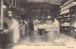[-5%] CPA Thèmes - Métiers - Usine F. Cléret - Paris - Laboratoire De La Charcuterie Fine - Cl. Pierre Petit - Animée - Industrie