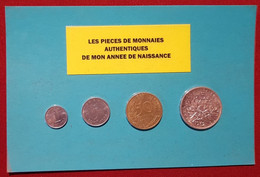 4 Pièces De Monnaies Authentiques (dont 1 De 5f En Argent) Sous Blister De Votre Année De Naissance 1962 ( Idée Cadeau ) - Altri & Non Classificati