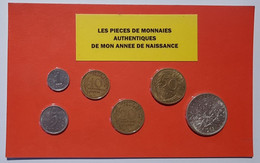 6 Pièces De Monnaies Authentiques (dont 1 De 5f En Argent) Sous Blister De Votre Année De Naissance 1963 ( Idée Cadeau ) - Andere & Zonder Classificatie