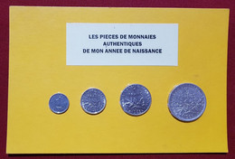 4 Pièces De Monnaies Authentiques (dont 1 De 5f En Argent) Sous Blister De Votre Année De Naissance 1965 ( Idée Cadeau ) - Other & Unclassified