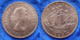 UK - Half Penny 1965 KM# 896 Elizabeth II Pre-Decimal Coinage (1952-1971) - Edelweiss Coins - Autres & Non Classés