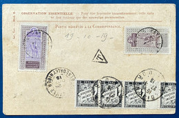 MADAGASCAR CARTE CORRESPONDANCE DES ARMEES AFFR. COMPLEMENTAIRE AU DOS DEPART KATI 23OCT 13 Taxée - Storia Postale