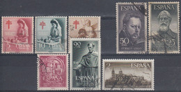 ESPAÑA 1953 Nº 1121/28 AÑO COMPLETO USADO 8 SELLOS - Annate Complete