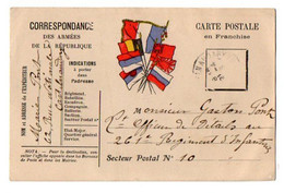 TB 3777 - MILITARIA - Carte En Franchise Militaire - Mme PONT à CASTELNAUDARY Pour Le Lt G.PONT Au 261e Rgt D'Inf PRIVAS - Covers & Documents