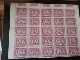 Timbres Congo Belge 1958 Feuille Complète N°344 - Full Sheets