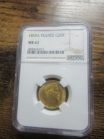 20 Francs Or Gradée NGC Ms62 1859 A - 20 Francs (gold)