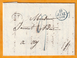 1831 - Lettre Pliée Avec Corresp Familiale De Paris  Vers Ay /  Aÿ-Champagne, Auj., Marne - Décime Rural - Dateur - 1801-1848: Precursors XIX