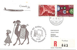 Liechtenstein: 1962 Swissair Air Mail Brief Zürich - Dhahran - Cartas & Documentos