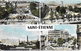 Saint Etienne -  Multi Vues : Ecole Beaux Arts; Place Jean Jaurès; Cité Beaulieu; Avenue Libération. -  Datée De 1961 - Saint Etienne