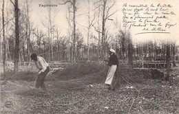 CPA Thème - Agriculture - Fagoteurs - Phot. A. B. & Cie Nancy - Dos Non Divisé - Travailleurs - Bois - Animée - Otros & Sin Clasificación