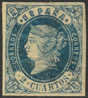 Spain 1862 Sc 55 Espana Ed 57 MH* Small Corner Thin - Nuevos