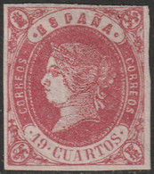 Spain 1862 Sc 58 Espana Ed 60 MH* - Nuevos