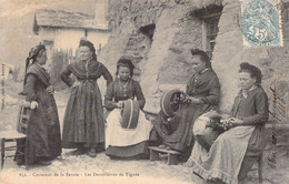 CPA Thèmes - Folklore - Costumes De La Savoir - Les Dentellières De Tignes - Oblitérée - Dos Non Divisé - Vestuarios