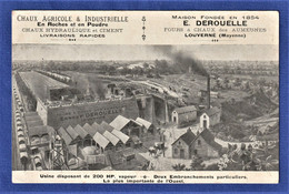 CPA 53 LOUVERNE - Maison E. DEROUELLE, Fours à Chaux Des Aumeunes - Chaux Agricole & Industrielle, Usine - Louverne