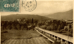 DIVONNE LES BAINS AQUEDUC DE L'USINE ELECTRIQUE 1938 TIMBRE JEAN DE LA FONTAINE - Divonne Les Bains