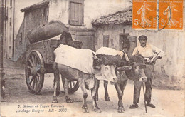 CPA Thèmes - Agriculture - Scènes Et Types Basques - Attelage Basque - B. R. - Oblitérée 1922 - Bloc Frères Editeurs - Teams