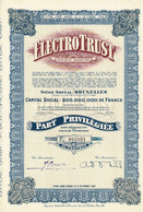 - Titre De 1950 - Electro Trust - - Elektriciteit En Gas