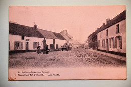 Cambron St-Vincent Près De Lens 1907: La Place Animée , Pompe à Eau, Attelage. Très Rare - Lens