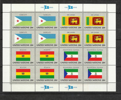 Feuillet Drapeaux Djibouti - Sri Lanka - Bolivie - Guinée 341 à 344 X4  Jamais Plié Neufs * * TB =MNH VF Soldé ! ! ! - Nuovi