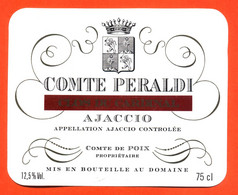 Etiquette Neuve De Vin Ajaccio Comte Peraldi Clos Du Cardinal - 75 Cl - Vin De Pays D'Oc