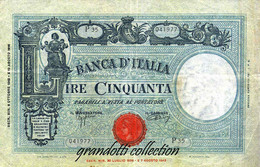 BANCONOTA 50 LIRE BARBETTI BANCA D' ITALIA 08/10/1943 REPUBBLICA SOCIALE - Sonstige