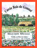 Etiquette Neuve De Vin Cuvée Bouis De Gonnat - 75 Cl - Vin De Pays D'Oc