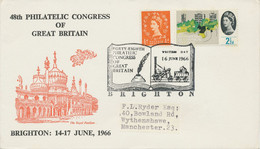 GB SPECIAL EVENT POSTMARKS PHILATELY  1966 FORTY-EIGHT PHILATELIC CONGRESS OF GREAT BRITAIN BRIGHTON (WRITERS DAY) - Storia Postale