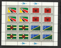 Feuillet Drapeaux Mozambique-Albanie-Dominique-Îles Salomon N°369 à 372 X 4 Jamais Plié Neufs* * TB = MNH VF Soldé ! ! ! - Ongebruikt