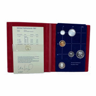 D0192# Países Bajos 1987. Set Anual (FDC) + Certificado + Moneda Plata - Mint Sets & Proof Sets