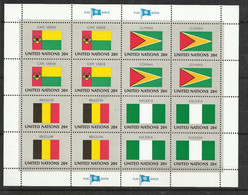 Feuillet Drapeaux Cap Vert-Guyane-Belgique- Nigéria  N°377 à 380 X 4 Jamais Plié Neufs* * TB = MNH VF Soldé ! ! ! - Nuevos