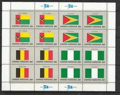Feuillet Drapeaux Cap Vert-Guyane-Belgique- Nigéria  N°377 à 380 X 4 Jamais Plié Neufs* * TB = MNH VF Soldé ! ! ! - Neufs