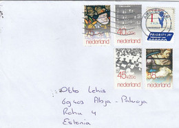 GOOD NETHERLANDS Postal Cover To ESTONIA 2021 - Good Stamped: Flower ; Summer Stamps - Cartas & Documentos