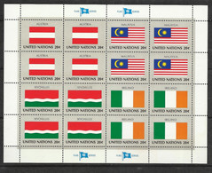 Feuillet Drapeaux Autriche-Malaisie-Seychelles-Irlande  N°365 à 368 X 4 Jamais Plié Neufs* * TB = MNH VF Soldé ! ! ! - Unused Stamps