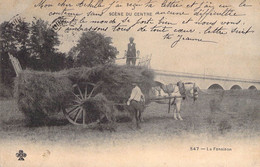 CPA Thèmes - Agriculture -  Scène Du Centre - La Fenaison - C. & C. - Oblitérée 1903 Indre Et Loire - Dos Non Divisé - Equipaggiamenti