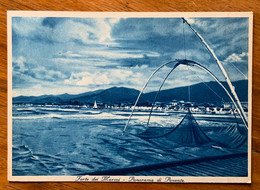 FORTE DEI MARMI - PANORAMA DI PONENTE  -  PESCA CON LA BILANCIA ...come Era.. VIAGGIATA - G.F.254-2  - 373 - Lucca