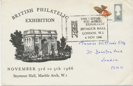 GB SPECIAL EVENT POSTMARKS PHILATELY 1966 The British Philatelic Exhibition Seymour Hall London W.I. - Publishers Day - - Cartas & Documentos