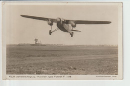 Vintage Rppc KLM K.L.M Royal Dutch Airlines Fokker F-18 Aircraft - 1919-1938: Entre Guerres