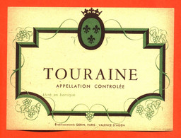 Etiquette Ancienne De Vin Touraine - Vin De Pays D'Oc