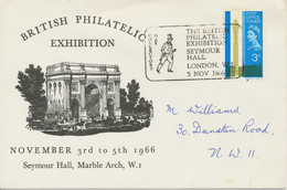 GB SPECIAL EVENT POSTMARKS PHILATELY 1966 The British Philatelic Exhibition Seymour Hall London W.I. - Collectors Day - Lettres & Documents