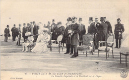 CPA Thèmes - Politique - Visite De S. M. Le Tsar à Cherbourg - Famille Impériale Et Président Sur La Digue - Branger - Eventos