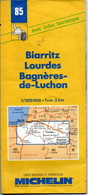 Carte N: 85  - Biarritz Lourdes   -Bagnères De Lucho -  Pub  Pneus   Michelin  Au Dos  Carte Au  200000 ème De 1996/1997 - Karten/Atlanten