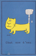 Cpa - Illustrateur Siné - Chat Sse D'eau - Edi Pulcinella - Sine