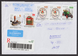 Post Car Oldtimer Automobile Mailbox 2018 Hungary Letter Cover Self Adhesive Priority Registered Label PALOTÁS Postmark - Brieven En Documenten