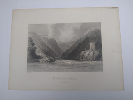 Gravure Ancienne, The Wirbel And Kaustein, Hommes En Barque En Autriche - Andere Pläne