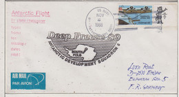 USA  Cover Deep Freeze 89 Antarctic Development Squadron Ca McMurdo NOV 2 1988 (FD167C) - Vols Polaires