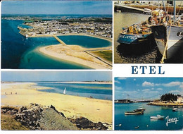 Etel. -  Vue Générale ; Le Port ; La Barre D'Etel ; Le Pont Lorois. -  Carte Datée  1983 - Etel